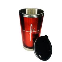 Copo Térmico 400ml - "Fé" - C/tampa - Vermelho Copo Térmico 400ml - "Fé" - C/tampa - Vermelho