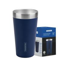 Copo Térmico 420ML Tramontina Sem Tampa Exata Aço Inox Preto Azul Branco