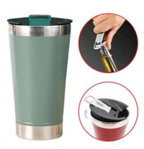 Copo Térmico 473ml Aço Inox Com Tampa e Abridor