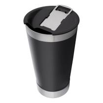 Copo Térmico 473ml Aço Inox Vácuo C/ Tampa e Abridor - GMAD Preto