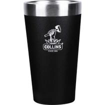 Copo Térmico 473Ml Collins Aço Inox S/ Tampa Preto