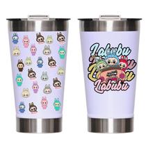Copo Térmico 475 ml Labubu Com Tampa e Abridor de Garrafa Personalizado