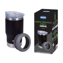 Copo termico 5 em 1 preto 420ml