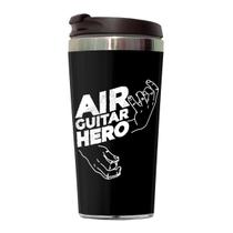 Copo Térmico 500ml Branco Air Guitar Hero Rock - Presente Super