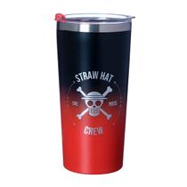 Copo Térmico 500ML One Piece Preto e Vermelho