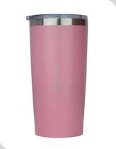 Copo Térmico 570ml Rosa Inox Com Tampa Viagem