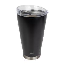 Copo Térmico 700ml PRETO Para Cerveja C/Tampa e Abridor 8047 MOR