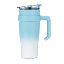 Copo Térmico Aço Inox 1250ml com Alça e Canudo Inox