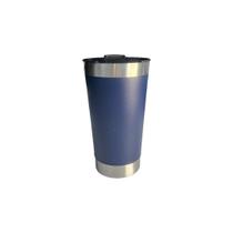 Copo Térmico Aço Inox 500ML C/ Tampa Abridor Garrafa Azul