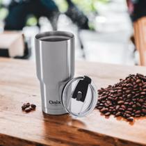 Copo Térmico Aço Inox 870 Ml Com Tampa Cerveja Chá Água Café Onix Termic