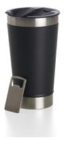 Copo Termico Aço Inox Com Tampa e Abridor Bebidas Quente Gelada Cerveja Drink Copo Termico Aço Inox Com Tampa e Abridor Bebidas Quente Gelada Cerveja Drink