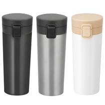 Copo Térmico Aço Inox Com Tampa Vedação Bebida Quente e Gelada 350ml Caneca Café Unyhome