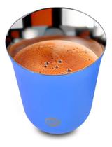 Copo Térmico Aço Inox para Cafe Cor Azul 80ml Goldentec Copo Térmico Aço Inox para Cafe Cor Azul 80ml Goldentec
