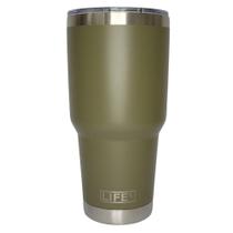 Copo Térmico Aço Inox Verde Milita Com Tampa Cerveja 888ml