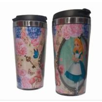 Copo Térmico Alice Rosa Inox 450ml