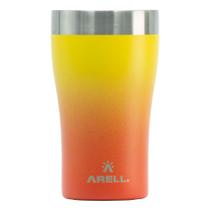 Copo Térmico Arell Amarelo Laranja Sunset 500ml Isolamento a Vácuo Tulip Pint