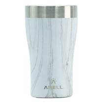 Copo Térmico Arell Branco Mármore Carrara Marble 500ml Isolamento a Vácuo Tulip Pint