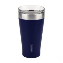 Copo Térmico Azul Em Aço Inox Tramontina Exata Com Tampa 550ml