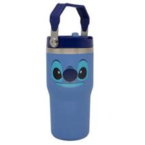 Copo Térmico Azul Infantil Tumbler Hanger 650ml Stitch Zona Criativa - 10025373