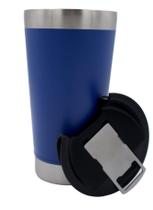 Copo Térmico Azul Marinho Tampa e Abridor de Garrafa 475ml