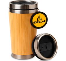 Copo Térmico Bambu 500ML Inox Com Tampa Anti Vazamento Quente e Frio Gorillaz