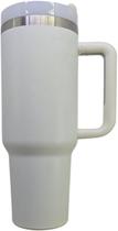 Copo Térmico Beer Pints 1200ml Branco Alça E Canudo Premium