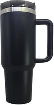 Copo Térmico Beer Pints 1200ml Preto Alça E Canudo Premium