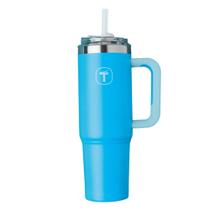 Copo Termico Big T Com Canudo Azul 1,1L