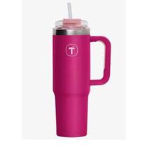 Copo Térmico Big T Com Canudo Tupperware 1,1L de isolamento de aço inoxidável, gelado até 17 horas