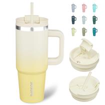 Copo Térmico BJPKPK 887 ml em Aço Inoxidável com Alça e Canudo