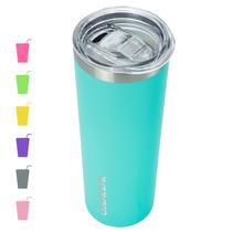 Copo Térmico BJPKPK Skinny 590ml Aço Inoxidável Turquesa