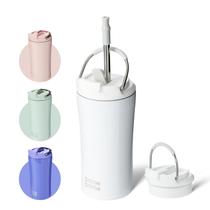 Copo Térmico BOTTLE BOTTLE 12oz com Tampa Dupla e Canudo Branco Copo Térmico BOTTLE BOTTLE 12oz com Tampa Dupla e Canudo Branco