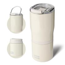 Copo Térmico BOTTLE BOTTLE 650ml 2 em 1 Isolado Creme