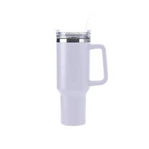 Copo Térmico Branco 1200ml com Canudo e Parede Dupla