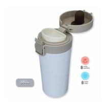 Copo Térmico Branco 380ml em Aço Inox com Filtro Interno