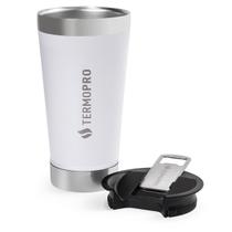Copo Térmico Branco 500 ml com Tampa e Abridor Termopro Copo Térmico Branco 500 ml com Tampa e Abridor Termopro