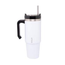 Copo Termico Branco Parede Dupla com Canudo 890ml - Wolff Copo Termico Branco Parede Dupla com Canudo 890ml - Wolff