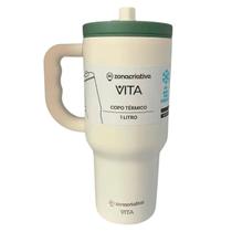 Copo Térmico Branco Tumbler Vita Jade 1L Zona Criativa