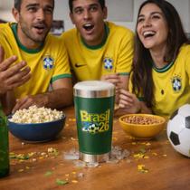 Copo Térmico Brasil Futebol Cerveja Seleção Brasileira Churrasco Copa do Mundo Em Estoque Copo Térmico Brasil Futebol Cerveja Seleção Brasileira Churrasco Copa do Mundo Em Estoque