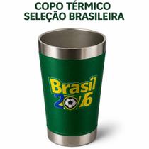 Copo Térmico Brasil Futebol Seleção Brasileira Cerveja Churrasco Copa do Mundo Presente Copo Térmico Brasil Futebol Seleção Brasileira Cerveja Churrasco Copa do Mundo Presente