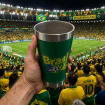 Copo Térmico Brasil Seleção Brasileira Futebol Cerveja Copa do Mundo Entrega Rápida Copo Térmico Brasil Seleção Brasileira Futebol Cerveja Copa do Mundo Entrega Rápida