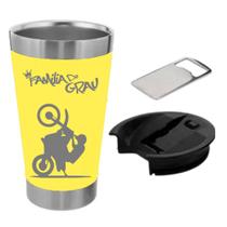 Copo Térmico C/ Tampa 500ml Inox Família do grau moto