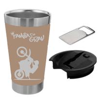 Copo Térmico C/ Tampa 500ml Inox Família do grau moto