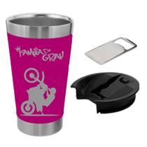 Copo Térmico C/ Tampa 500ml Inox Família do grau moto