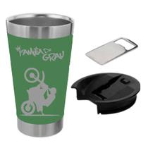 Copo Térmico C/ Tampa 500ml Inox Família do grau moto