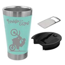 Copo Térmico C/ Tampa 500ml Inox Família do grau moto