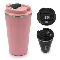 Copo Termico C/Tampa 510ml Aço Inox C/Marcador de Temperatura Copo Termico C/Tampa 510ml Aço Inox C/Marcador de Temperatura