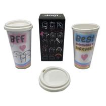 Copo Térmico C/ Tampa Flork Bff Best Fofoqueiras Forever Copo Térmico C/ Tampa Flork Bff Best Fofoqueiras Forever