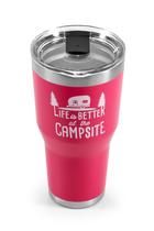 Copo Térmico Camco Life is Better 887 ml Aço Inoxidável Rosa