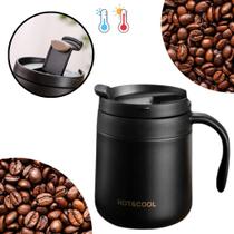 Copo Termico Caneca 350 Ml Com Tampa - Parede com Dupla camada - Quente e Frio